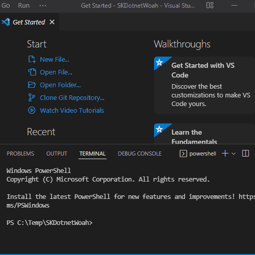 Creating a new StereoKit project in VS Code