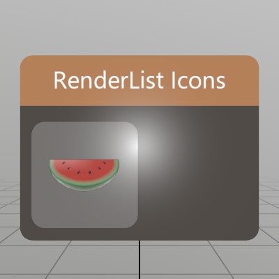 UI with a custom rendererd icon