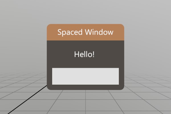 Spacing UI elements window