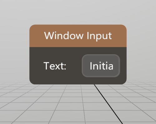 A window with a text input