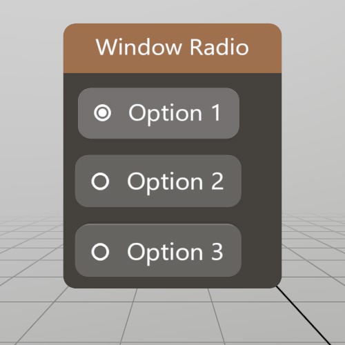 A window with radio buttons