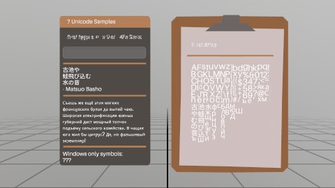 Unicode Text
