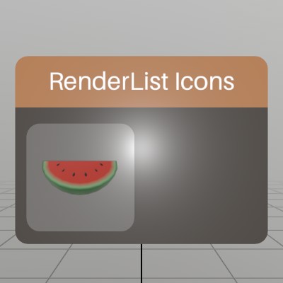 UI with a custom rendererd icon