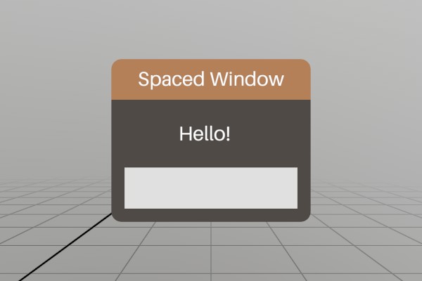 Spacing UI elements window