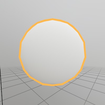 A sphere with an inverted shell outline
