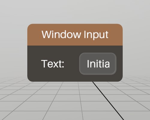 A window with a text input