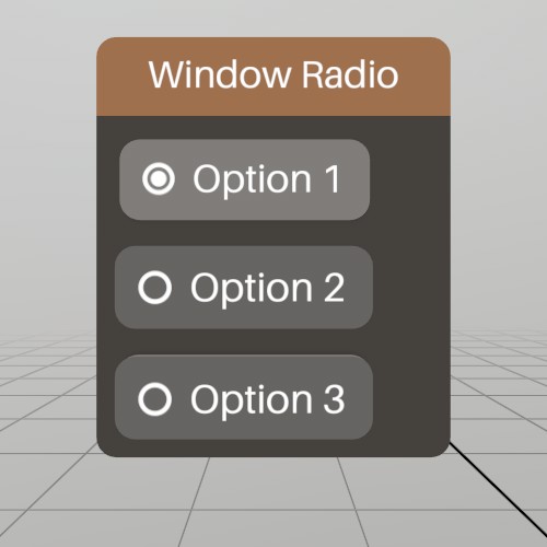 A window with radio buttons