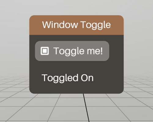 A window with a toggle